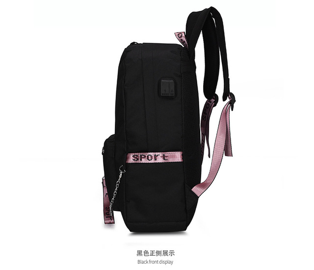 Plecak Tik Tok z portem USB dla nastolatków - Wianko - 2
