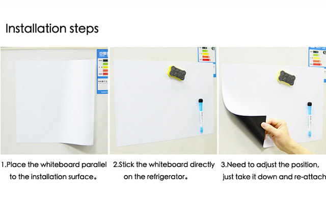 Miękka tablica magnetyczna Dry Wipe A3 - biała tablica do pisania i przypominania memo na lodówkę, w biurze i w kuchni - Wianko - 9