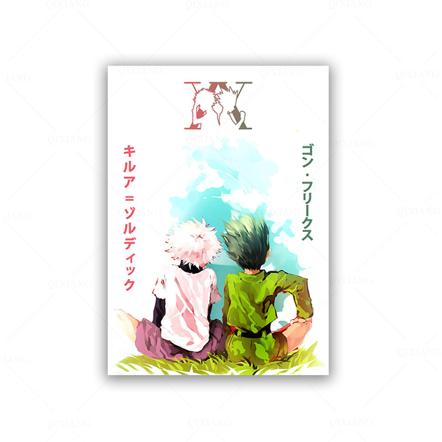 Plakat Anime Zoldyck Hunter x Hunter - Gon Killua, malarstwo ozdobne na płótnie, stylizacja salonu i dekoracja domu, Kawaii - Wianko - 5