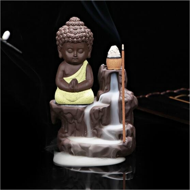 Kadzidełko Mały Mnich z Wodospadem - Kij Kadzidło Stożki Palnika Mini Craft - Dekoracja Do Domu - Buddyjski Mały Budda - Wianko - 13
