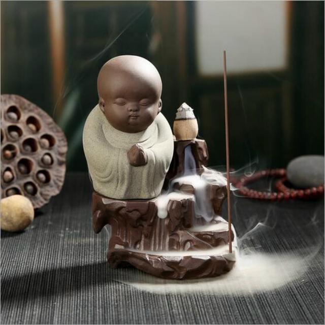 Kadzidełko Mały Mnich z Wodospadem - Kij Kadzidło Stożki Palnika Mini Craft - Dekoracja Do Domu - Buddyjski Mały Budda - Wianko - 16