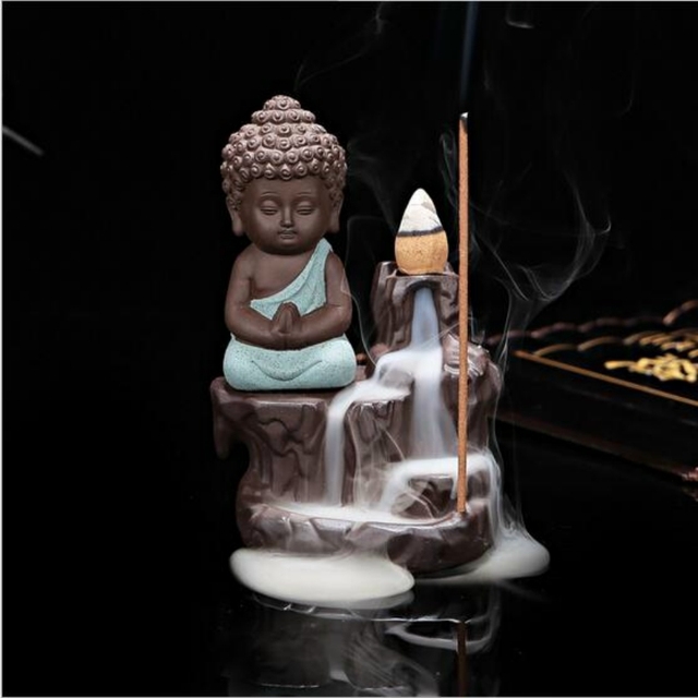 Kadzidełko Mały Mnich z Wodospadem - Kij Kadzidło Stożki Palnika Mini Craft - Dekoracja Do Domu - Buddyjski Mały Budda - Wianko - 14