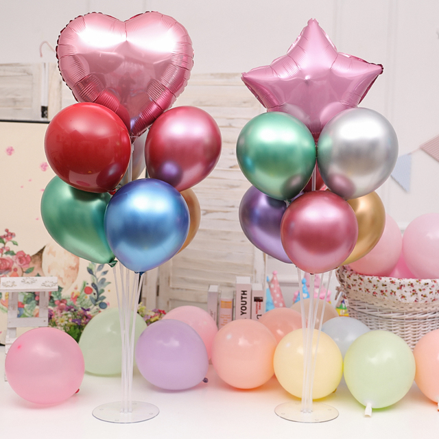 Balony kolumna stojaka 7-rur z uchwytem na balon - Baby Shower, dekoracja ślubna, urodzinowa - Wianko - 2