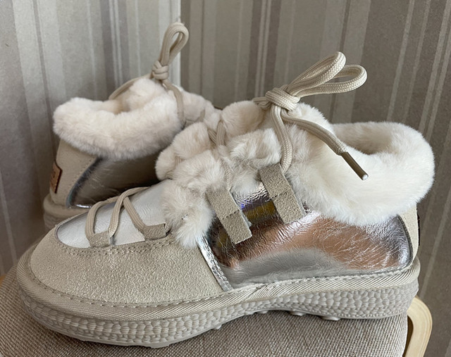 Damskie buty śniegowe zimowe 2020 plus aksamitne, grube, ciepłe, wodoodporne, sznurowane, bawełniane - Wianko - 3
