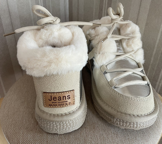 Damskie buty śniegowe zimowe 2020 plus aksamitne, grube, ciepłe, wodoodporne, sznurowane, bawełniane - Wianko - 2
