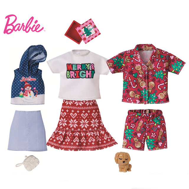 Lalka Barbie GGG49-52 z akcesoriami i modnymi strojami, w tym bluzką i koszulą, dla codziennych ubiorów i festiwalowych stylizacji - zabawka księżniczka - Wianko - 1