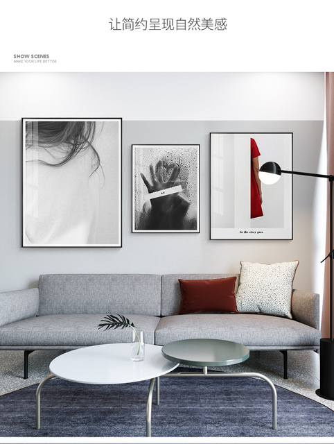 Malarstwo plakaty i wydruk w czarno-białym minimalistycznym stylu do salonu i sypialni - Abstrakcyjne spotkanie serca na płótnie - Wianko - 5