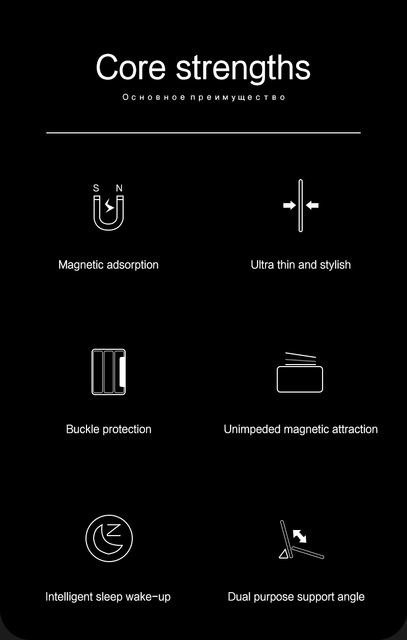 Smart Case skóra bydlęca do tabletu XiaoMi Pad 5 Pro 11 2021 - magnetyczna osłona adsorpcyjna z MiPad 5 Pro MiPad5 - skórzana powłoka - Wianko - 2