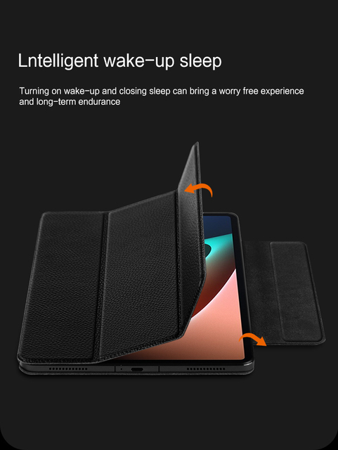 Smart Case skóra bydlęca do tabletu XiaoMi Pad 5 Pro 11 2021 - magnetyczna osłona adsorpcyjna z MiPad 5 Pro MiPad5 - skórzana powłoka - Wianko - 8