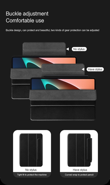 Smart Case skóra bydlęca do tabletu XiaoMi Pad 5 Pro 11 2021 - magnetyczna osłona adsorpcyjna z MiPad 5 Pro MiPad5 - skórzana powłoka - Wianko - 3