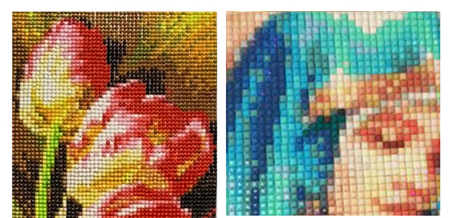 Diamentowa mozaika 5D - Kwiatowy haft krzyżykowy lilia, fiolet - Zestaw do szycia obrazu z kryształkami diamentowymi - Wianko - 9