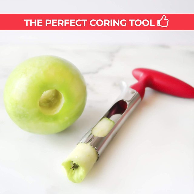 Wydrążacz jabłek Premium Apple Corer - łatwe i trwałe usuwanie gniazd na gruszki, paprykę, Fuji, Honeycrisp, galę i różową damę - Wianko - 4