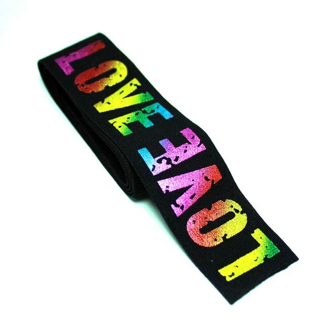 Wykwintna elastyczna opaska do spódnicy o wysokiej jakości - litera „Miłość” w nowym stylu mody - Wianko - 3