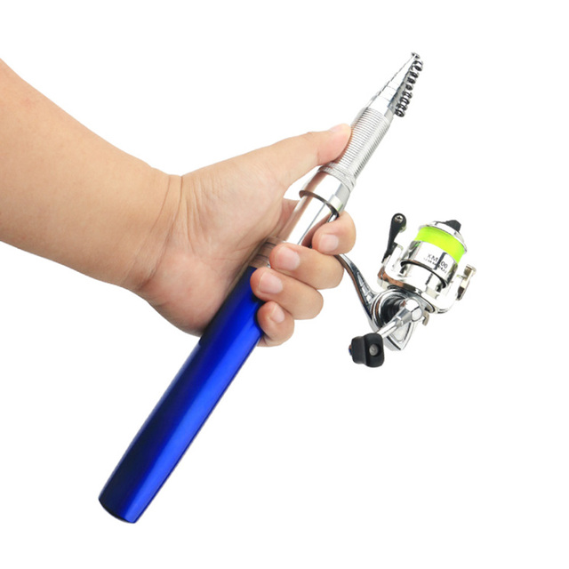 Przenośny długopis z wędziskiem teleskopowym i kołowrotkiem spinningowym z aluminium - Wianko - 19