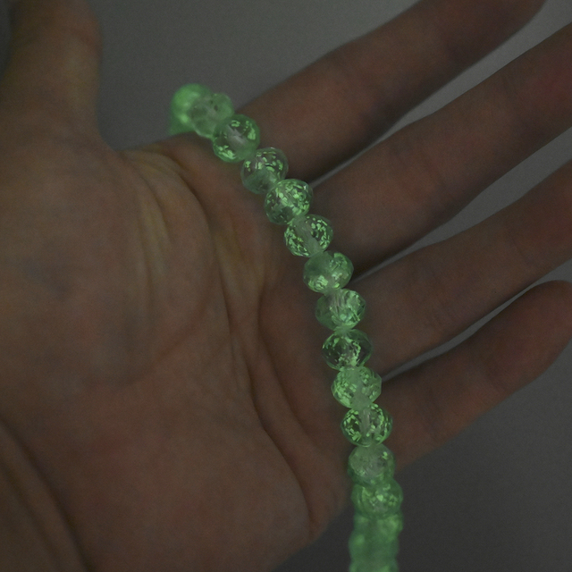 Czeskie koraliki dystansowe Rondelle IYOE 10szt 10mm z kryształkami, lśniące w ciemności - Wianko - 17