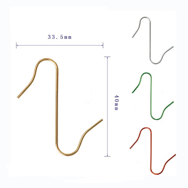 Haczyki ozdoba świąteczna na choinkę w kształcie litery S - zestaw 50 szt - Wianko - 4