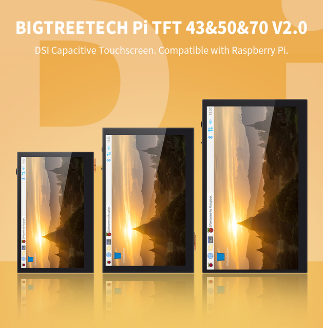 Ekran dotykowy LCD BIGTREETECH PITFT50 V2.0 5 Cal pojemnościowy dla Raspberry Pi 4/3 3B +/2B 3D drukarki - Wianko - 5