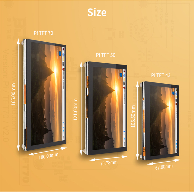 Ekran dotykowy LCD BIGTREETECH PITFT50 V2.0 5 Cal pojemnościowy dla Raspberry Pi 4/3 3B +/2B 3D drukarki - Wianko - 7