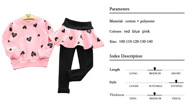 Różowe zestawy jesienne-zimowe ubrania dla dziewczynek: bluzy + spodnie - strój bożonarodzeniowy, sportowy garnitur dla dzieci (3-7 lat) - Wianko - 11