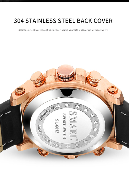 Męski zegarek luksusowy bransoletka kwarcowa 30M wodoodporny z luminous hands SL-6012 - Wianko - 8