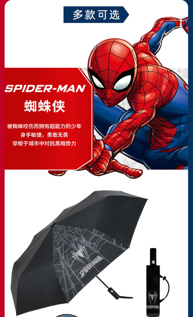 Marvel Parasol Student Spiderman z długą rączką semi-auto oko dla mężczyzn i kobiet, inspirowany Iron-manem i Kapitanem Ameryką - Wianko - 9