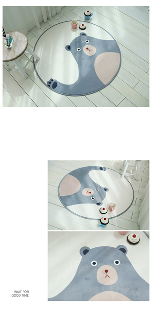 Dywany Bubble Kiss Home Kids Room Decor - miękkie dywaniki w uroczym animowanym wzorze z motywem niedźwiadka - Wianko - 8