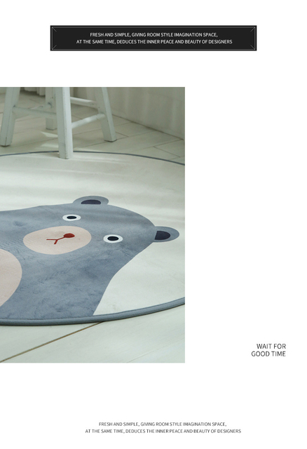 Dywany Bubble Kiss Home Kids Room Decor - miękkie dywaniki w uroczym animowanym wzorze z motywem niedźwiadka - Wianko - 7