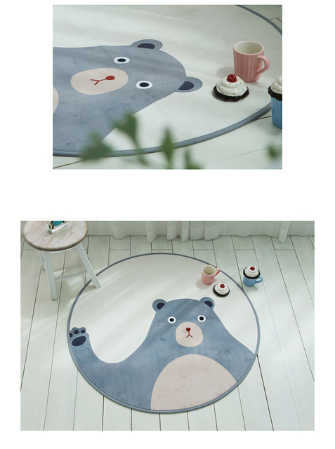 Dywany Bubble Kiss Home Kids Room Decor - miękkie dywaniki w uroczym animowanym wzorze z motywem niedźwiadka - Wianko - 6