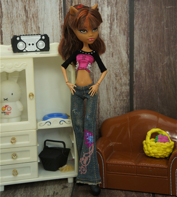 Sukienka spódnica dla lalek Bratz Handmade, 1/6 skala Monster High, DIY dekory, modowa odzież dla lalek - Wianko - 5