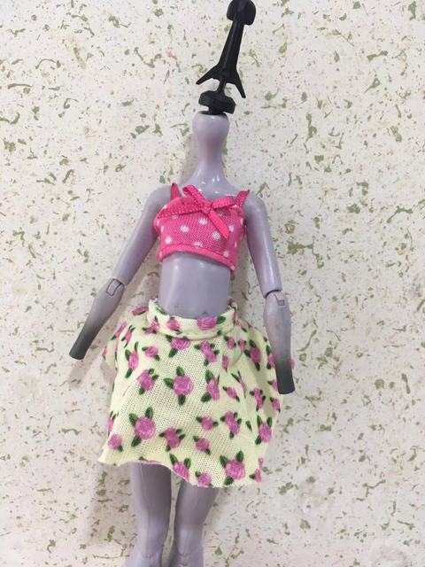 Sukienka spódnica dla lalek Bratz Handmade, 1/6 skala Monster High, DIY dekory, modowa odzież dla lalek - Wianko - 29