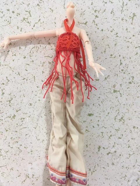 Sukienka spódnica dla lalek Bratz Handmade, 1/6 skala Monster High, DIY dekory, modowa odzież dla lalek - Wianko - 28