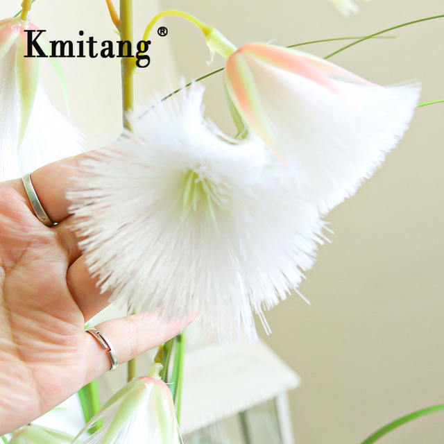 Duże sztuczne trzciny kwiat z jedwabiu 80cm doniczka - Wianko - 7