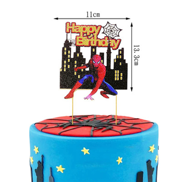 Zestaw narzędzi do dekoracji ciast Spider-man Disney Cartoon - idealne ozdoby na tort urodzinowy - Wianko - 1