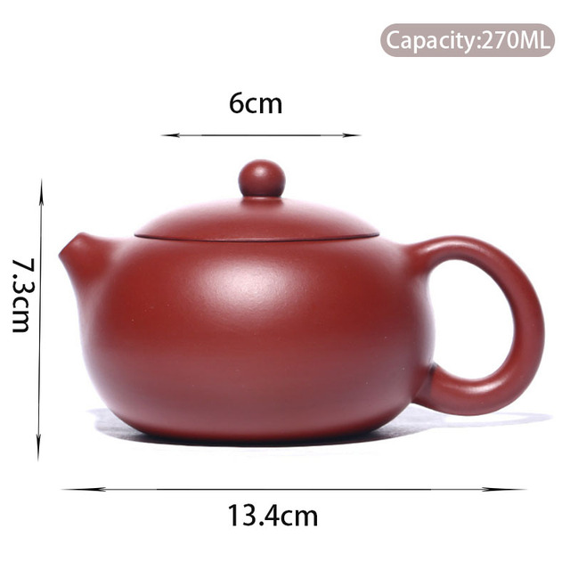 Dzbanek do herbaty Xishi z Yixingiem, 270ml, purpurowa glina, filtr z otworem, autentyczny, handmade - Wianko - 3