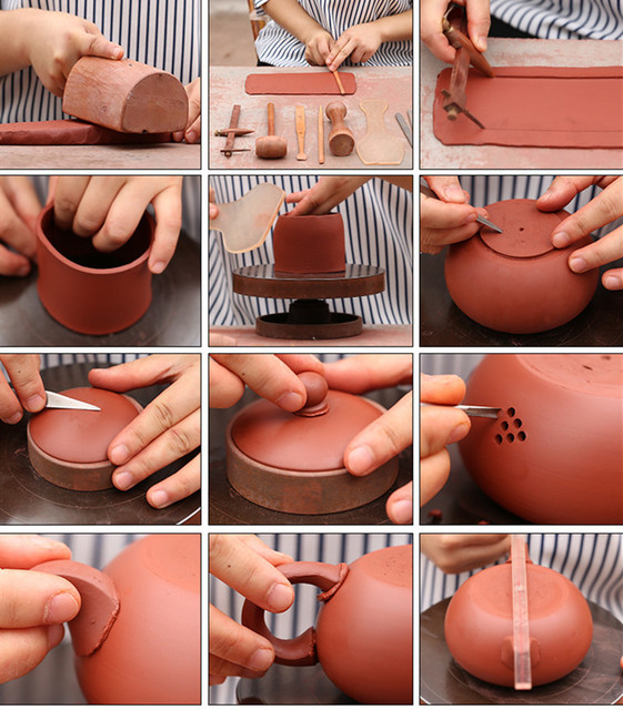 Dzbanek do herbaty Xishi z Yixingiem, 270ml, purpurowa glina, filtr z otworem, autentyczny, handmade - Wianko - 11