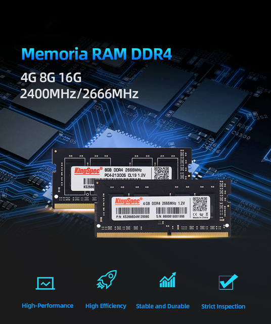 Pamięć RAM KingSpec DDR4 8GB 2666MHz 1.2V dla laptopa Dell 7577/ASUS Vivobook - Wianko - 4
