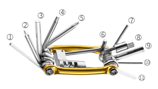 ROCKBROS Multitool rowerowe 16 w 1 Brompton MTB śrubokręt narzędzie do naprawy roweru - Wianko - 11