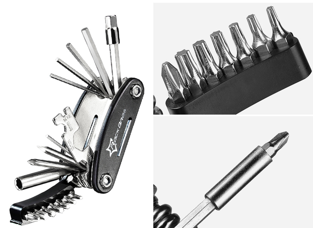 ROCKBROS Multitool rowerowe 16 w 1 Brompton MTB śrubokręt narzędzie do naprawy roweru - Wianko - 9