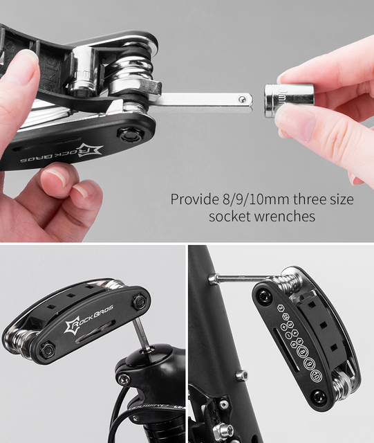 ROCKBROS Multitool rowerowe 16 w 1 Brompton MTB śrubokręt narzędzie do naprawy roweru - Wianko - 7