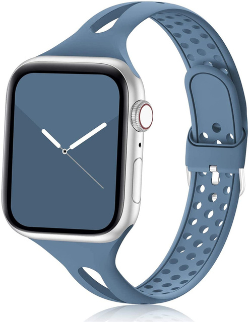 Elastyczne trwałe paski z cienkimi ramiączkami do Apple Watch, kompatybilne z serią 7, SE, 6, 5, 4, 3, 2, 1 - Wianko - 1