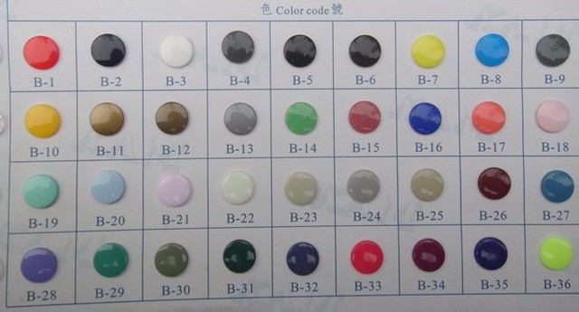 20 zestawów plastikowych, kolorowych guzików przycisk snap do szycia KAM dla dzieci - zardzewiały brązowy B26 - Wianko - 6