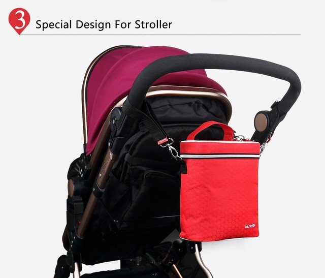 Torba izolacyjna Marka Insular 420D Nylon na butelkę do karmienia dziecka, torba termiczna na pieluchy dla niemowląt z przewijakiem do wózka - Wianko - 17