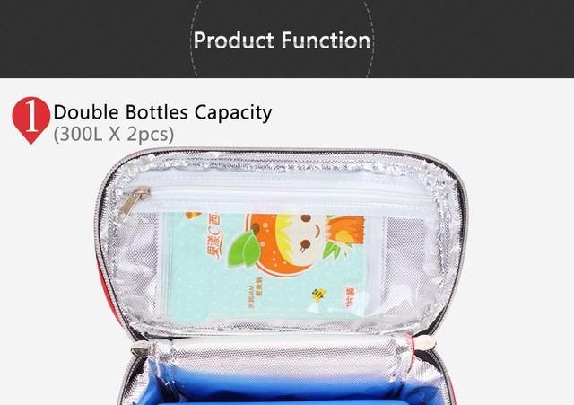 Torba izolacyjna Marka Insular 420D Nylon na butelkę do karmienia dziecka, torba termiczna na pieluchy dla niemowląt z przewijakiem do wózka - Wianko - 10