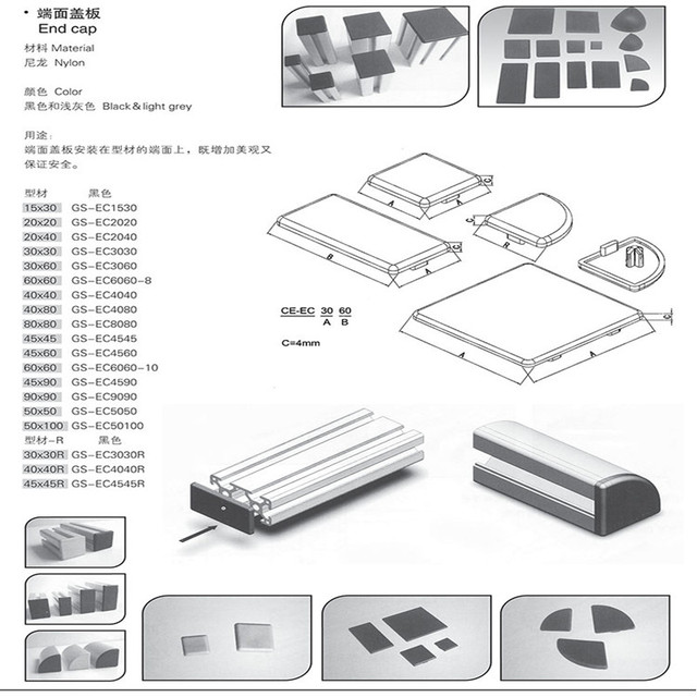 Czarna nakładka na narożnik aluminiowej listwy EU 2020 2040 2080 3030 3060 4040 4080 4545 5050 do CNC, drukarki 3D (5 szt.) - Wianko - 6