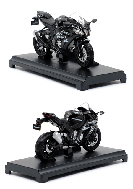 Model motocykla Kawwasaki Ninja ZX10R odlew 1:18 ze stopu – zabawka dla dzieci i kolekcjonerów - Wianko - 4