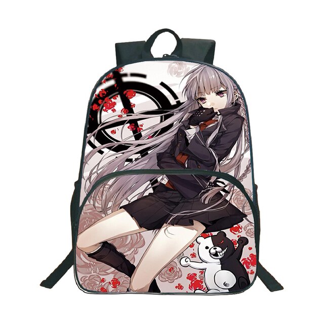 Plecak Anime Danganronpa Monokuma - wzór niedźwiedzia, podróżny, na laptopa (Mochila Torba Studentka Nastolatka Szkoła Książka Podróż) - Wianko - 12