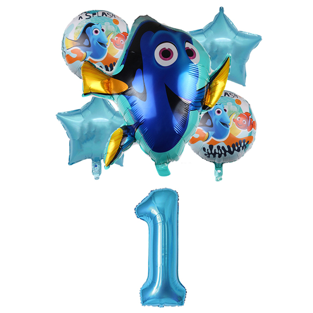 6 sztuk Disney Znalezienie Nemo Theme balony foliowe 32 cali dekoracja urodzinowa dla dzieci - Wianko - 1