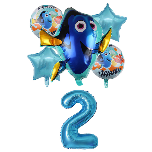 6 sztuk Disney Znalezienie Nemo Theme balony foliowe 32 cali dekoracja urodzinowa dla dzieci - Wianko - 2