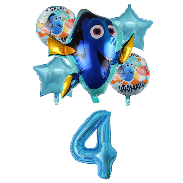 6 sztuk Disney Znalezienie Nemo Theme balony foliowe 32 cali dekoracja urodzinowa dla dzieci - Wianko - 4
