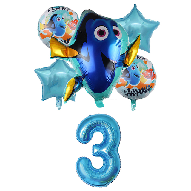 6 sztuk Disney Znalezienie Nemo Theme balony foliowe 32 cali dekoracja urodzinowa dla dzieci - Wianko - 3